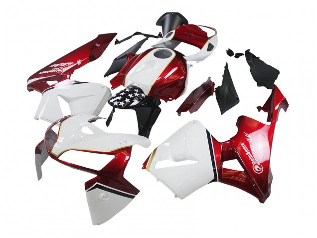 Kits Carenagem Moto Honda CBR600RR 2005-2006 - Vermelho Branco Preto