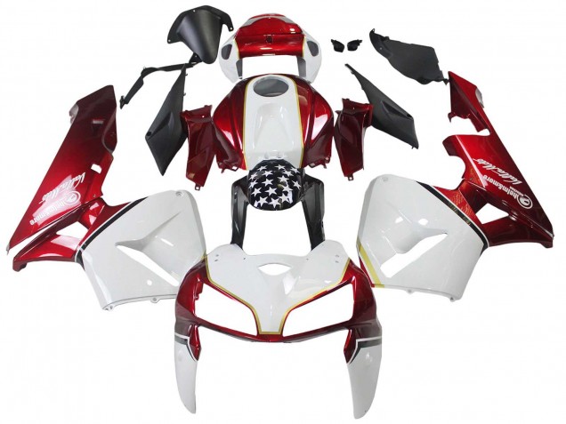 Kits Carenagem Moto Honda CBR600RR 2005-2006 - Vermelho Branco Preto