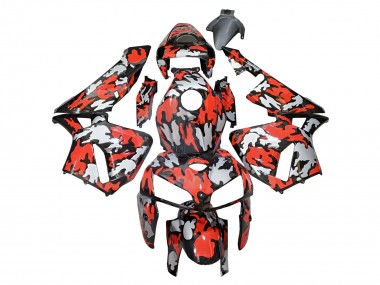 Carenagens Moto Honda CBR600RR 2005-2006 - Preto Vermelho Cinzento Camouflage