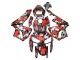Carenagens Moto Honda CBR600RR 2005-2006 - Preto Vermelho Cinzento Camouflage
