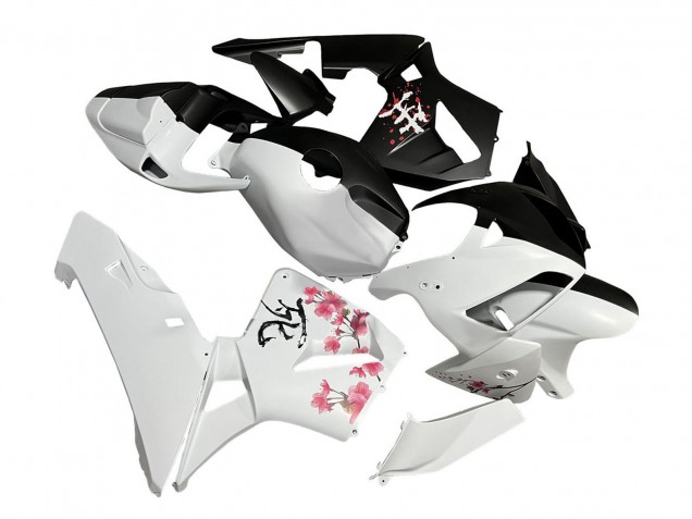 Carenagens Moto Honda CBR600RR 2005-2006 - Preto Branco Cherry Blossom