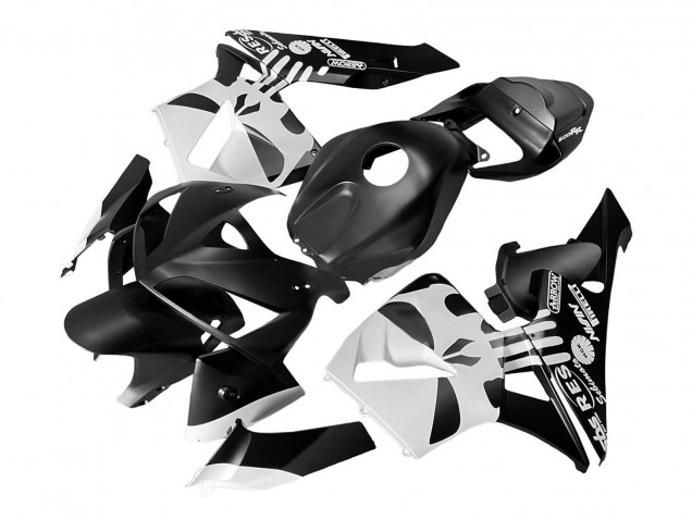 Carenagem Moto Honda CBR600RR 2005-2006 - Preto Branco