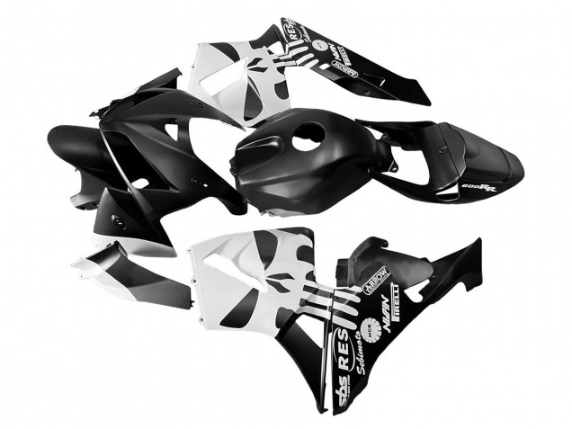 Carenagem Moto Honda CBR600RR 2005-2006 - Preto Branco