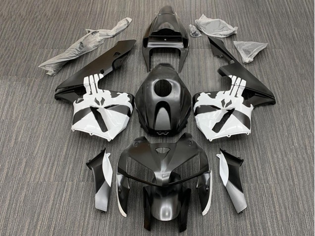 Kits Carenagem Moto Honda CBR600RR 2005-2006 - Preto Branco