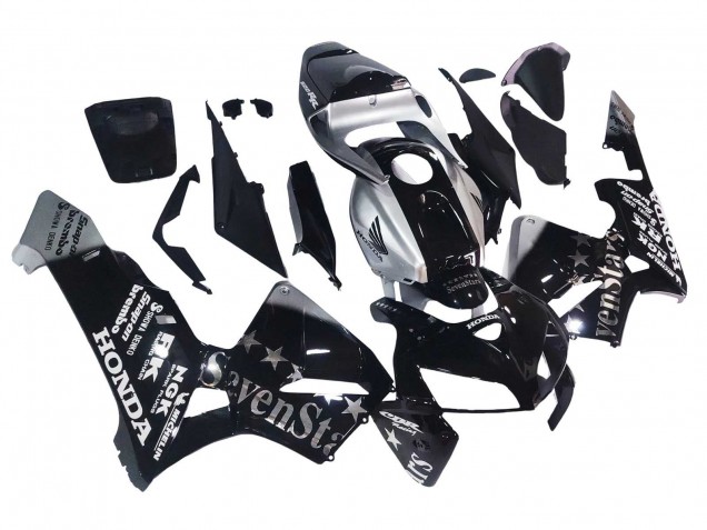 Carenagens Moto Honda CBR600RR 2005-2006 - Preto Prata SevenStars