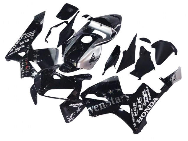 Carenagens Moto Honda CBR600RR 2005-2006 - Preto Prata SevenStars