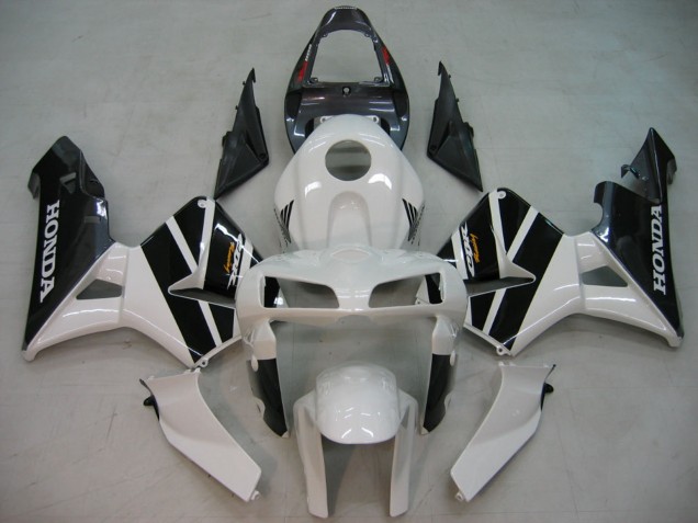 Carenagens Moto Honda CBR600RR 2005-2006 - Preto Branco Corrida