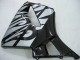 Carenagens Moto Honda CBR600RR 2005-2006 - Preto Brilhante Cinzento Chama