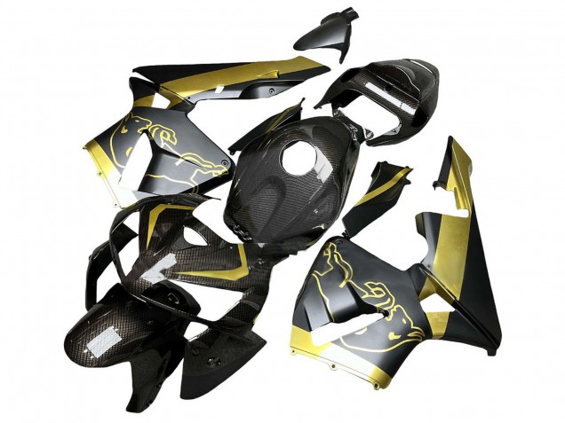 Carenagens Moto Honda CBR600RR 2005-2006 - Preto Ouro Fibra de Carbono