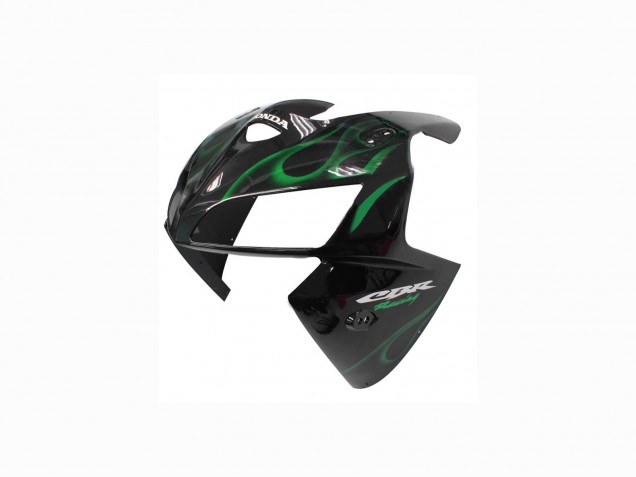 Carenagens Moto Honda CBR600RR 2005-2006 - Preto Brilhante Verde Chama
