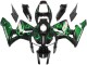 Carenagens Moto Honda CBR600RR 2005-2006 - Preto Brilhante Verde Chama