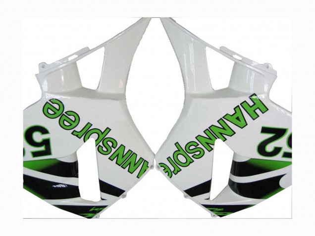 Carenagens Moto Honda CBR600RR 2005-2006 - Verde Branco Preto Hannspree 52