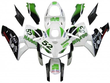 Carenagens Moto Honda CBR600RR 2005-2006 - Verde Branco Preto Hannspree 52