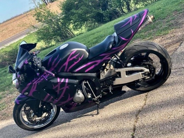 Carenagens Moto Honda CBR600RR 2005-2006 - Preto Fosco Roxo