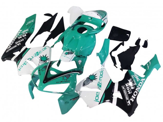 Carenagens Moto Honda CBR600RR 2005-2006 - Verde Claro Branco Preto Brilhante Joe Rocket