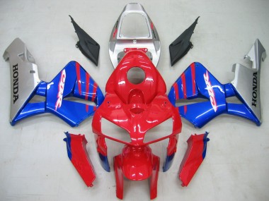 Carenagens Moto Honda CBR600RR 2005-2006 - Vermelho Azul Prata