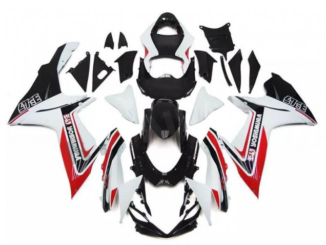 Carenagens Moto Suzuki GSXR 600/750 2011-2024 - Branco Vermelho Preto Alstare