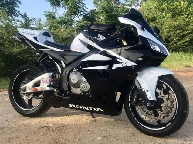 Carenagem Moto Honda CBR600RR 2005-2006 - Branco Preto