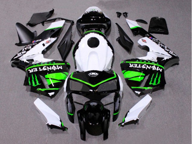 Carenagens Moto Honda CBR600RR 2005-2006 - Branco Preto Verde Monstro