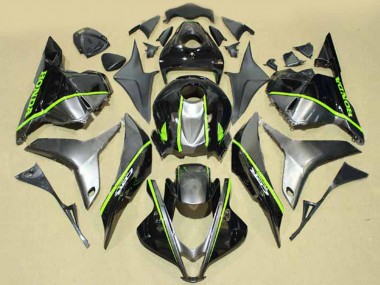 Carenagens Moto Honda CBR600RR 2009-2012 - Prata Preto Brilhante Verde Fluorescente Linha