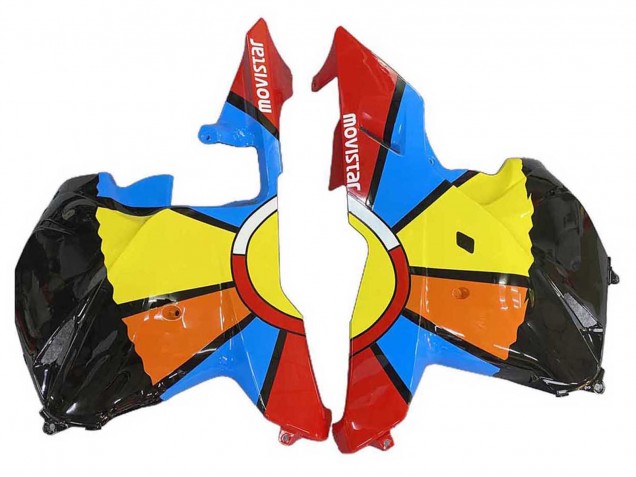 Carenagens Moto Honda CBR600RR 2009-2012 - Preto Multicolorido MoviStar