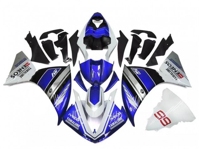 Carenagens Moto Yamaha YZF R1 2009-2011 - Branco Azul Preto Yamalube ENEOS M1