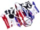 Carenagem Moto Honda CBR600RR 2013-2026 - Branco Vermelho Azul