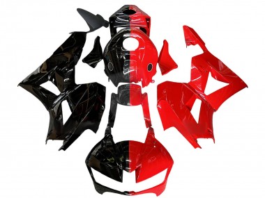 Carenagens Moto Honda CBR600RR 2013-2026 - Preto Brilhante Vermelho Divisão