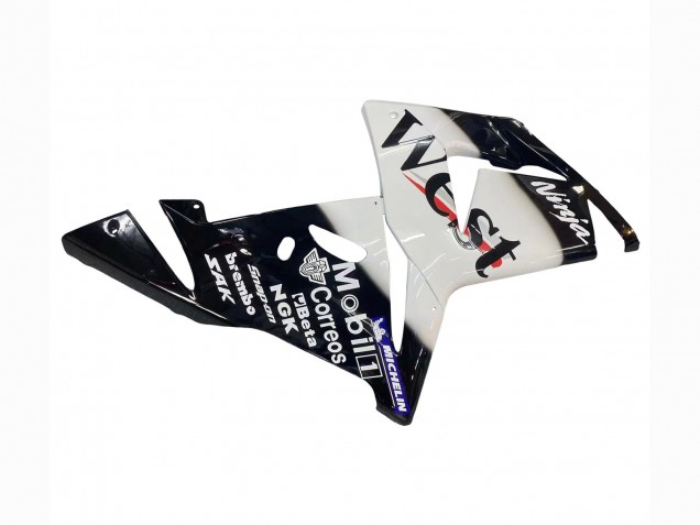 Carenagens Moto Kawasaki ZX10R 2004-2005 - Branco Preto West Ninja