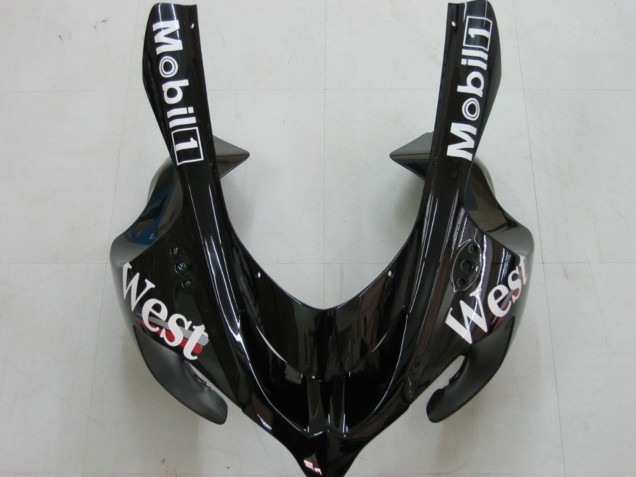 Carenagens Moto Kawasaki ZX10R 2004-2005 - Branco Preto West Ninja
