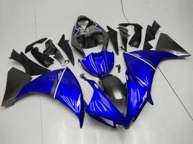 Carenagens Moto Yamaha YZF R1 2012-2014 - Azul Branco Preto Brilhante