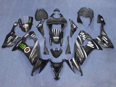 Carenagens Moto Kawasaki ZX10R 2006-2007 - Preto Fosco Branco Verde Monstro