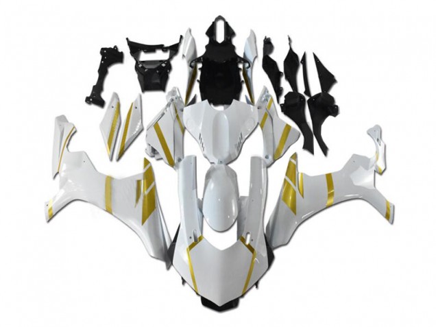 Carenagens Moto Yamaha YZF R1 2015-2019 - Branco Ouro