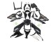 Carenagens Moto Kawasaki ZX10R 2008-2010 - Preto Brilhante Branco Verde Monstro Elf