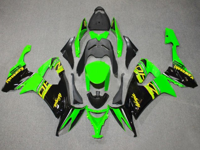 Carenagens Moto Kawasaki ZX10R 2008-2010 - Verde Preto Brilhante Amarelo