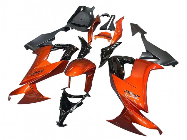 Carenagens Moto Kawasaki ZX10R 2008-2010 - Burnt Laranja Preto