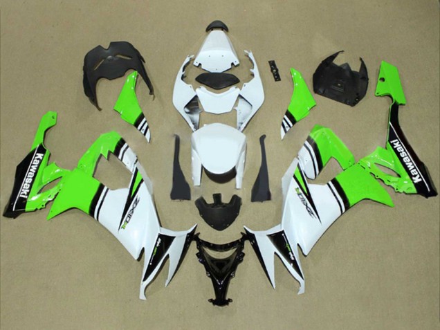Carenagens Moto Kawasaki ZX10R 2008-2010 - Branco Verde Preto