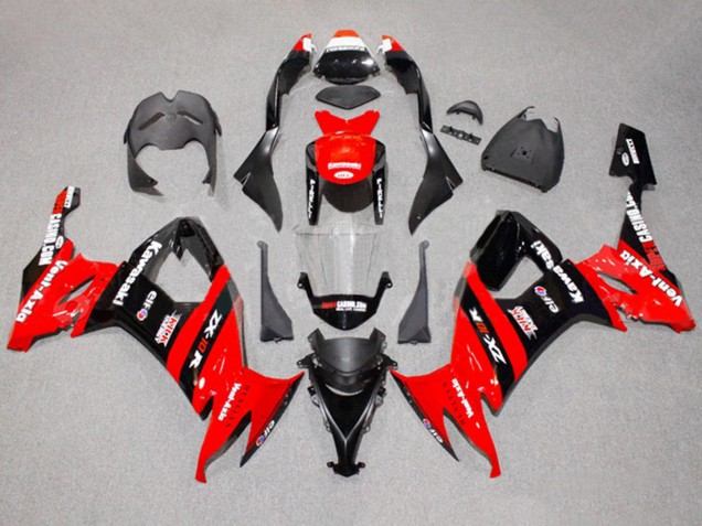 Carenagens Moto Kawasaki ZX10R 2008-2010 - Vermelho Preto Kick Elf
