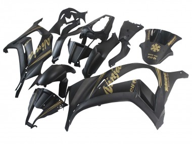 Carenagens Moto Kawasaki ZX10R 2011-2015 - Preto Fosco Ouro Neve Elf