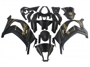 Carenagens Moto Kawasaki ZX10R 2011-2015 - Preto Fosco Ouro Neve Elf