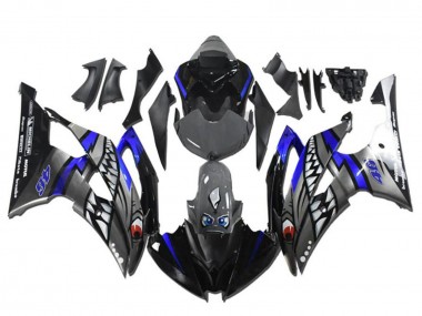 Carenagens Moto Yamaha YZF R6 2008-2016 - Azul Prata Cinzento Tubarão