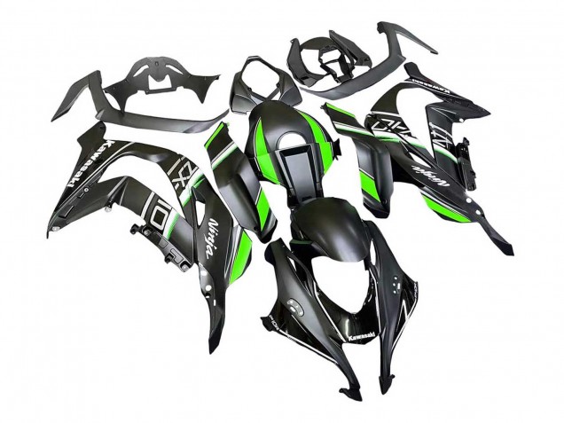 Carenagens Moto Kawasaki ZX10R 2016-2020 - Preto Fosco Verde Branco Ninja