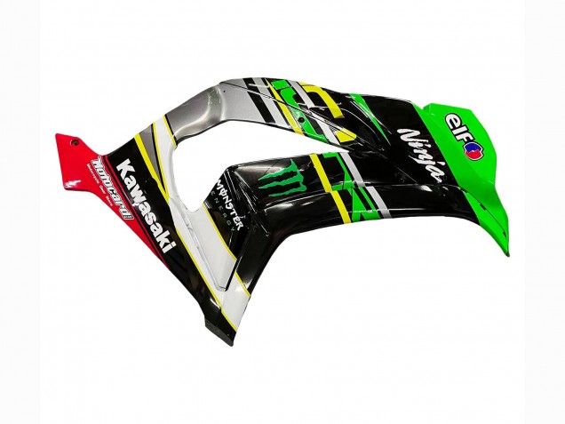 Carenagens Moto Kawasaki ZX10R 2016-2020 - Verde Amarelo Vermelho Preto Elf Monstro