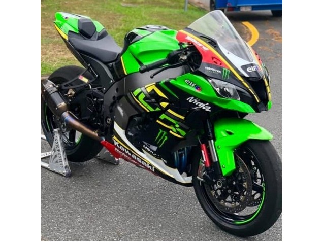 Carenagens Moto Kawasaki ZX10R 2016-2020 - Verde Amarelo Vermelho Preto Elf Monstro