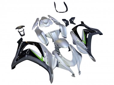Carenagem Moto Kawasaki ZX10R 2016-2020 - Prata Verde Preto
