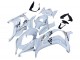 Carenagens Moto Kawasaki ZX10R 2016-2020 - Branco Ouro Preto