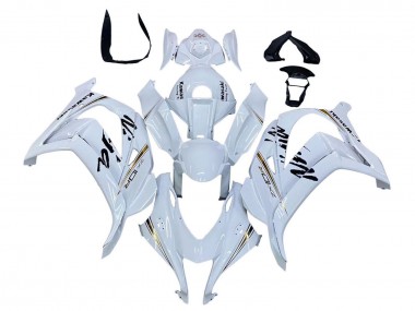 Carenagens Moto Kawasaki ZX10R 2016-2020 - Branco Ouro Preto