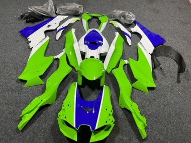 Carenagens Moto Kawasaki ZX10R 2021-2025 - Branco Verde Azul