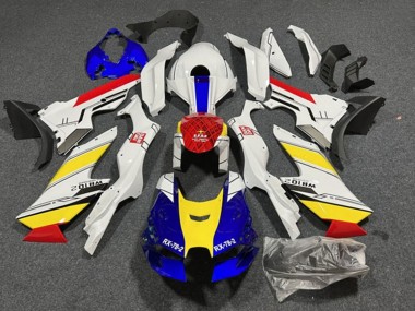 Carenagens Moto Kawasaki ZX10R 2021-2025 - Branco Azul Vermelho Amarelo