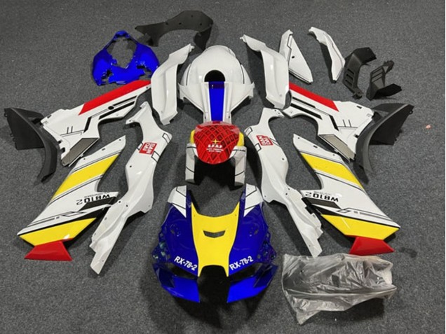 Carenagens Moto Kawasaki ZX10R 2021-2026 - Branco Azul Vermelho Amarelo